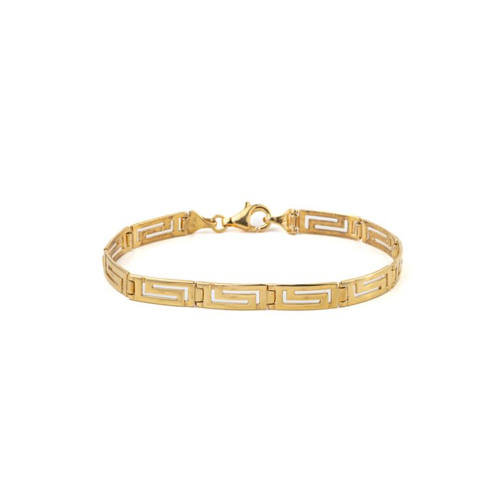 Greca Bracelet  – Gold Plated and Sterling Silver - Image 1