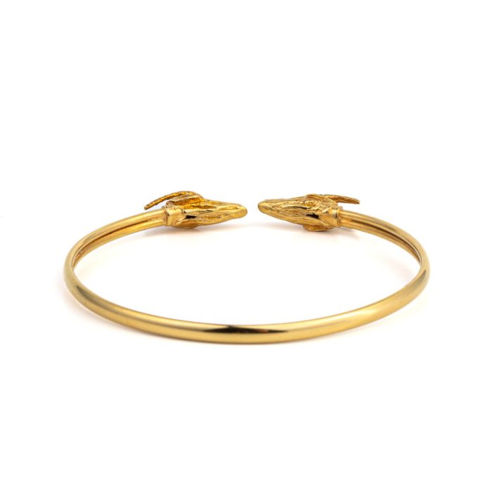 Βραχιόλι Cuff με Κριάρι - 925 Ασήμι Επιχρυσωμένο - Image 3