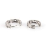 Greek Key - Hoop Earrings in Sterling Silver - Image 3