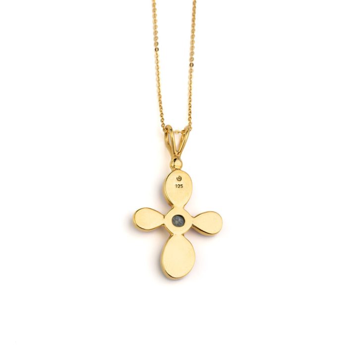 925 Sterling Silver and Gold Plated Necklace with Amethyst - Image 2