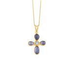 925 Sterling Silver and Gold Plated - Tanzanite Necklace