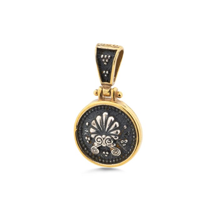 Anthemion Pendant - 925 Sterling Silver and Gold Plated - Image 1