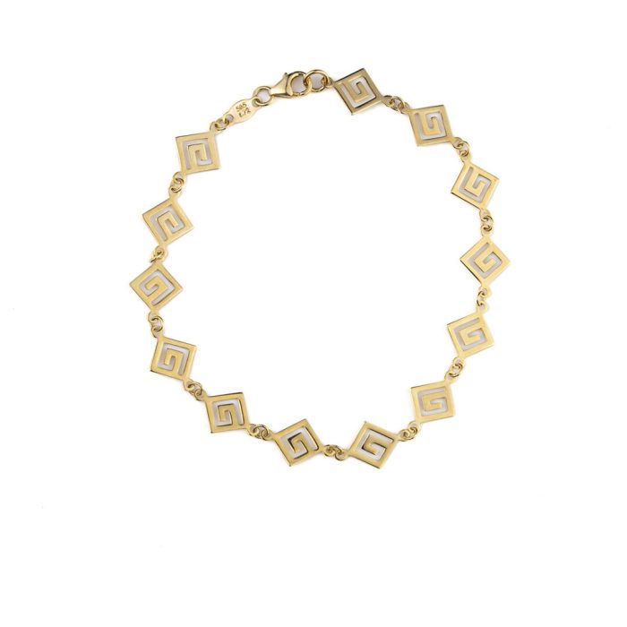 Greek Key Bracelet in Gold - Image 1