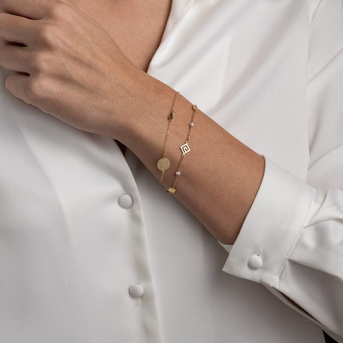 Meander Gold Chain Bracelet - Image 2