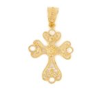 Byzantine Filigree Cross in 14K Gold