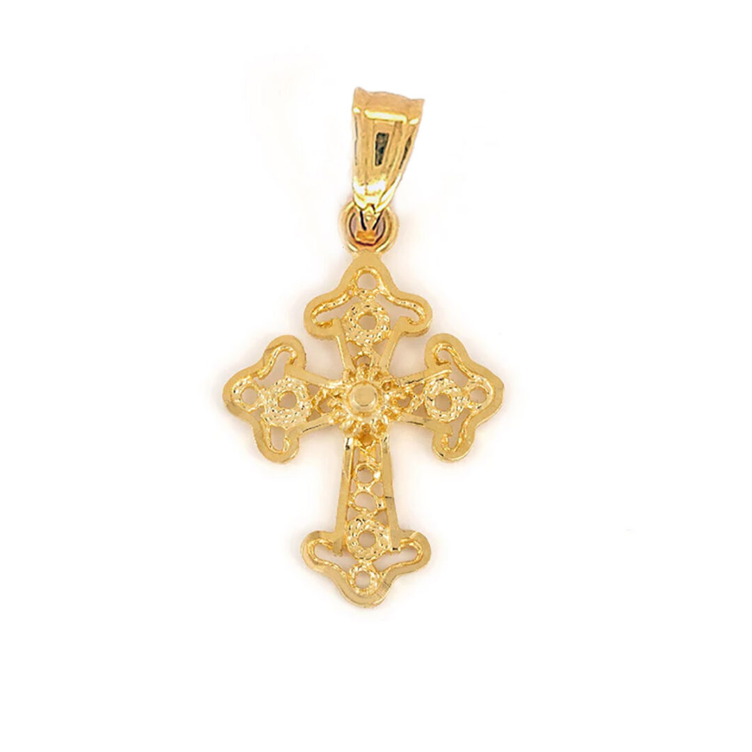 MA-C-00246-s Byzantine Filigree Cross 14K Gold - Image 1