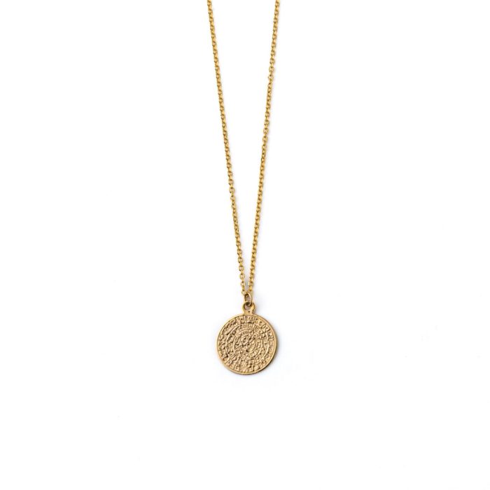Phaistos Disc Necklace - 14K Gold - Image 1