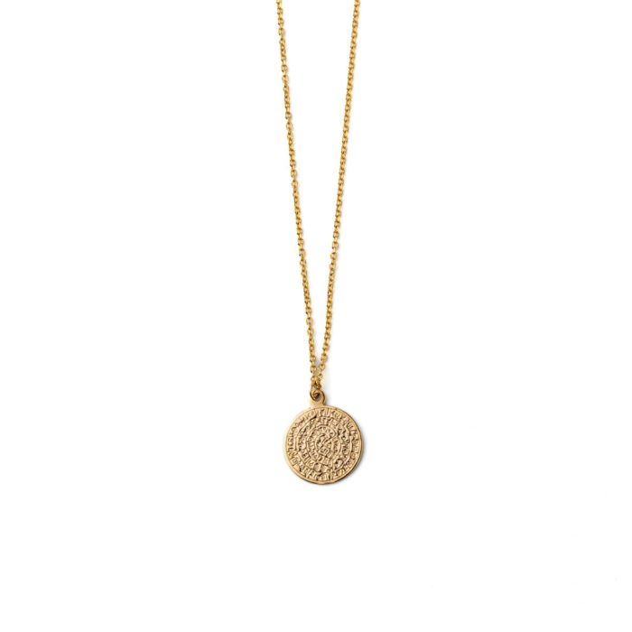 Phaistos Disc Necklace - 14K Gold - Image 4