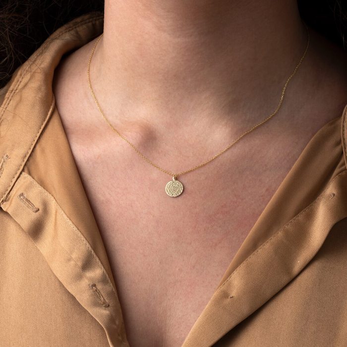 Phaistos Disc Necklace - 14K Gold - Image 3
