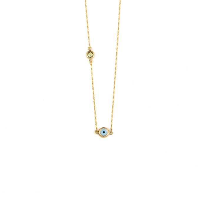 Eye Circle Necklace - 14K Gold - Image 1
