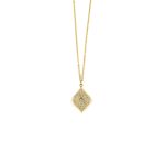 Rhombus Zircon Gold Necklace - 14K - Image 3