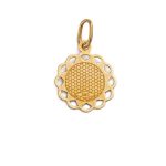 Virgin Mary and Jesus Pendant - 14K Gold - Image 3