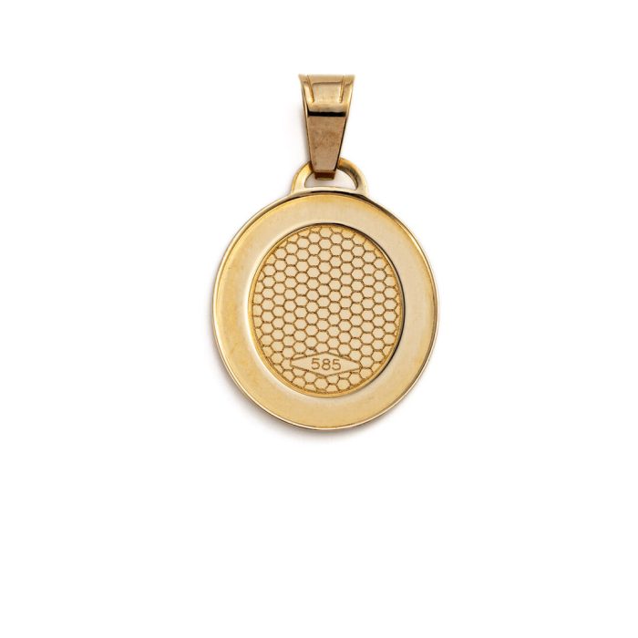 Virgin Mary and Jesus Pendant - 14K Gold - Image 2