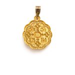 Conqueror’s Cross Constantinato Pendant with Eye – 14K Gold - Image 3