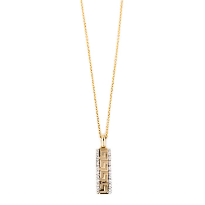 14k Gold Meandros Pendant - Image 4