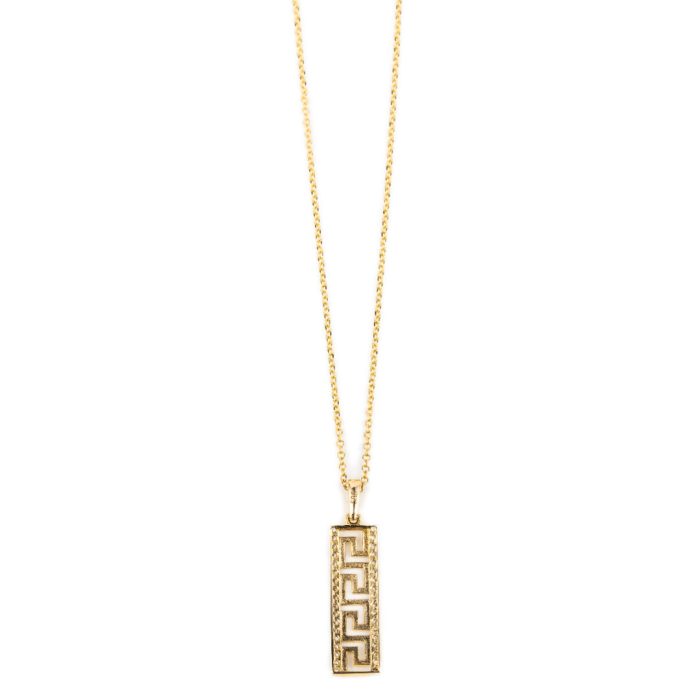 14k Gold Meandros Pendant - Image 5