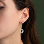 Greek Key Gold Dangle Earrings - 14k - Image 2