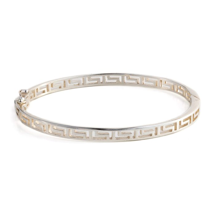 Greek Key Silver Bracelet