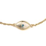 Eye Chain Bracelet - 925 Sterling Silver and Gold Plated - Image 3