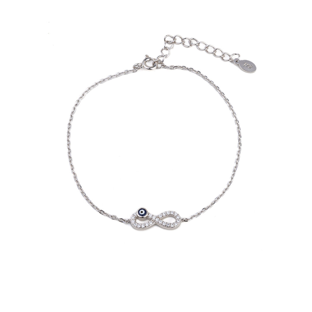MI-BR-06869006-ZB084 Evil Eye Infinity Bracelet with Zircon