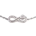 Evil Eye Infinity Bracelet with Zircon - 925 Sterling Silver - Image 2