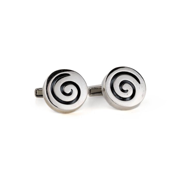 Spiral Cufflinks – 925 Sterling Silver - Image 2