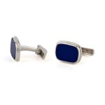 Blue Stone Cufflinks – 925 Sterling Silver - Image 2