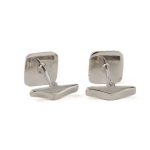White Stone Cufflinks – 925 Sterling Silver - Image 2