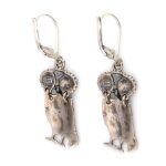 Sterling Silver Owl Dangle Earrings - Image 4