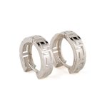 Meander Hoop Earrings Small – 925 Sterling Silver - Image 3