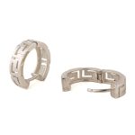 Meander Hoop Earrings Small – 925 Sterling Silver - Image 4