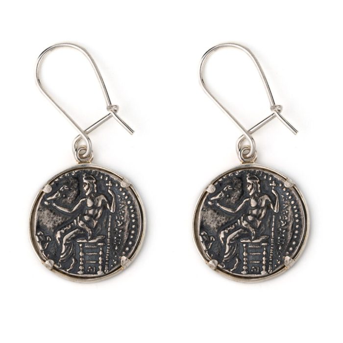 Hercules Coin Earrings - 925 Sterling Silver - Image 2