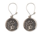 God Apollo Coin Earrings - 925 Sterling Silver