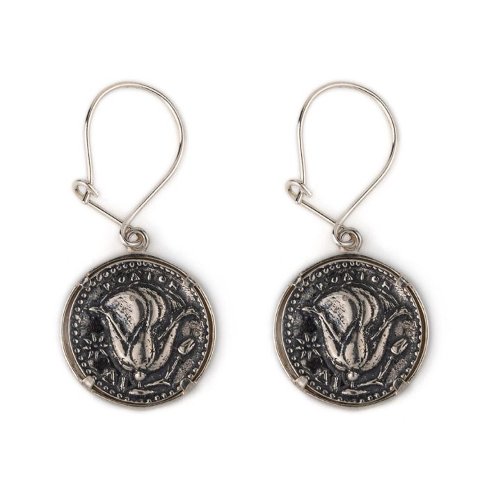 God Apollo Coin Earrings - 925 Sterling Silver - Image 2
