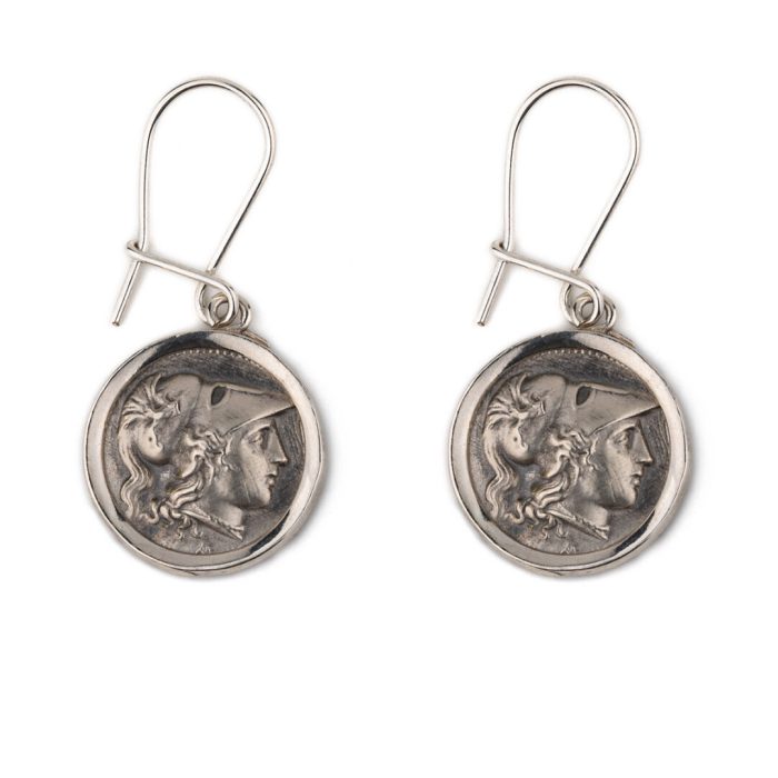 Goddess Athena Earrings - 925 Sterling Silver - Image 1