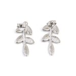 Stud Leaf Opal Earrings - 925 Sterling Silver - Image 3