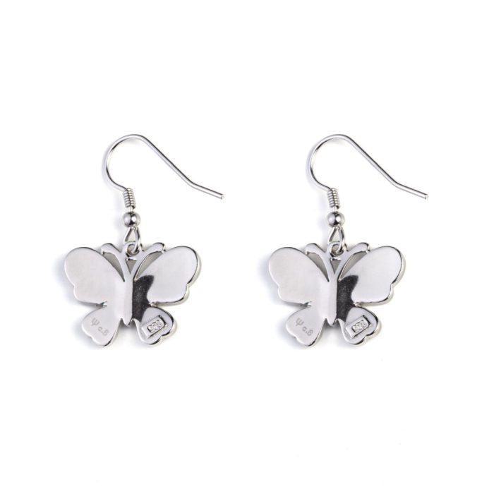 Butterfly Opal Earrings - 925 Sterling Silver - Image 2