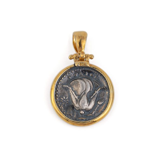 Helios Sun Pendant – 925 Sterling Silver Gold Plated - Image 3