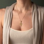 Βυζαντινός Σταυρός με Πέτρες - Επιχρυσωμένο Ασήμι 925 - Image 2