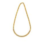 Byzantine Necklace with Zircon - Sterling Silver Gold Plated