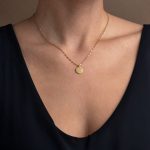 Phaistos Disc Necklace 925 Sterling Silver and Gold Plated - Image 2