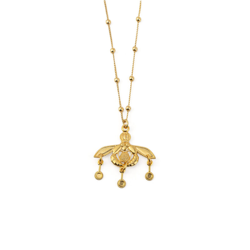 Minoan Bees Necklace – 925 Sterling Silver and Gold Plated