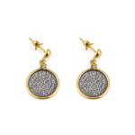 Minoan Phaistos Disc Earrings – Sterling Silver and Gold Plated - Image 3
