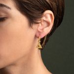 Βυζαντινά Σκουλαρίκια Τριγωνικά – Επιχρυσωμένο Ασήμι 925 - Image 2