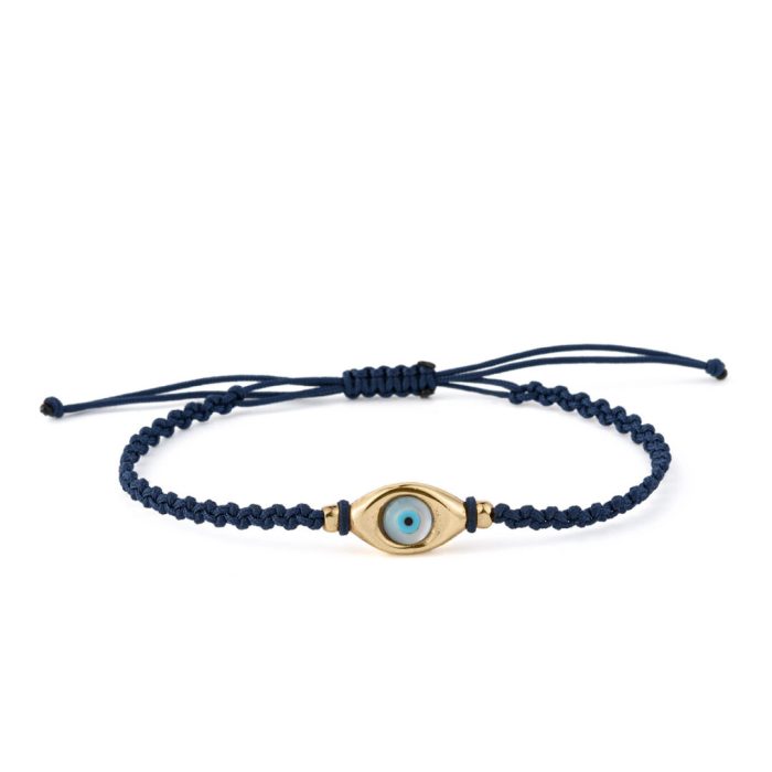 Evil Eye Blue Bracelet – 925 Sterling Silver and Gold Plated - Image 1