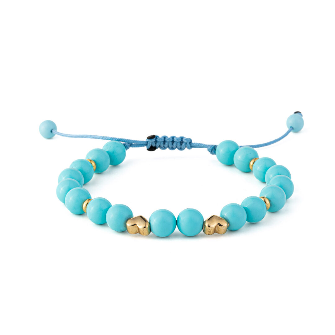 MO-B-02994009c2 Love Bracelet with Turquoise – 925 Sterling Silver and Gold Plated - Image 1