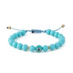 Evil Eye Bracelet with Turquoise – 925 Sterling Silver and Gold Plated