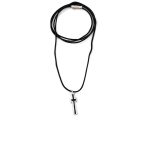 Black Cross Cord Necklace