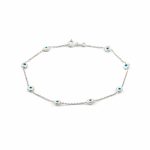 Evil Eye Bracelet- 14K White Gold