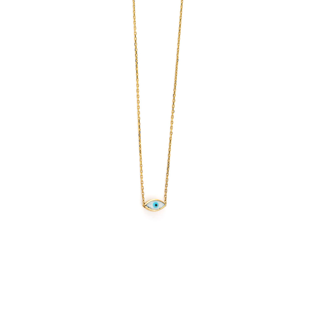 OI-NE-02863035 Eye Necklace 14K Yellow Gold - Image 1